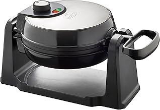 Quest 35969 Rotating Belgian Waffle Maker / Non Stick Plates / Temperature Control / Cooks up to 4 Waffles / 1000W