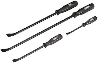 Sealey Pry Bar Set 4pc - AK206, High Grade Carbon Steel, Chrome Vanadium, Flat Head, 200, 300, 450, 600mm