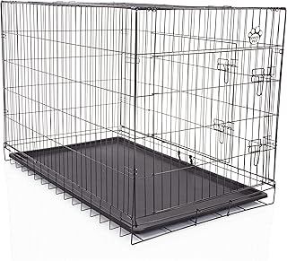 Dog Cage 48" Black ABS Tray dog crate by Cozy Pet Folding Puppy Crate Cat Carrier DCP48B