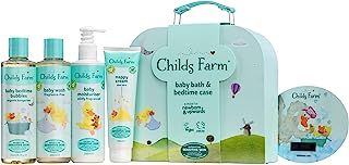 Childs Farm Baby Gifting Suitcase Baby Wash Bubble Bath Baby Moisturiser Nappy Cream Suitable for Newborns Sensitive Skin, clear
