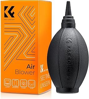 K&F Concept Air Blower, Dust Cleaner, Dust Blower, Lens Blower, Air Blaster for Digital, DSLR, SLR Cameras, Camera Lenses and Sensitive Electronics, Clean Duster, Lens Cleaner - Black