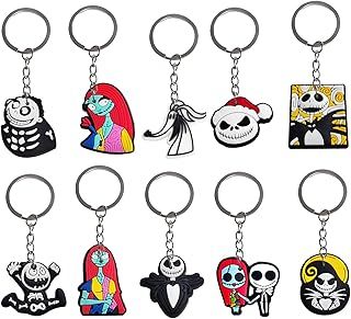10PCS Keychains, Nightmare Before Christmas Party Bag Fillers for Kids Party Fvours for Birthday Christmas Crackers (10pcs)