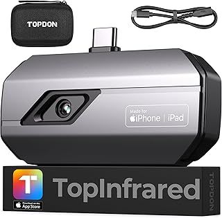 TC002C Thermal Camera for IOS iPhone 15/16 Series, 512 x 384 IR High Resolution, -20°C to 550°C Temp Range,25Hz, 40mK Sensitivity, Thermal Imaging Camera with Infrared Test Report for iOS Type-C Port