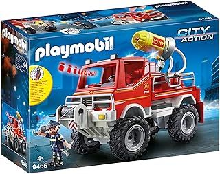 Playmobil 9466 City Action Fire Truck with Cable Winch and Foam Cannon, Fun Imaginative Role-Play, PlaySets Suitable for Children Ages 4+
