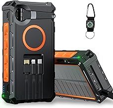 56800mAh 65W Portable Battery Pack Power Bank,6 Charging Ports USB-C Fast Charging Phone Charger, Outdoor Solar Charger with LED Display&Flashlight, for iPhone/Tablet