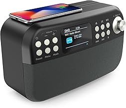 CD Player, DAB+ / DAB Radio, HiFi System, Portable Bluetooth Speaker, 10W Fast Qi Wireless Charger, iPhone and Android, FM Radio, USB Port, MP3 Player and Aux In, 2x 5W Stereo Speakers