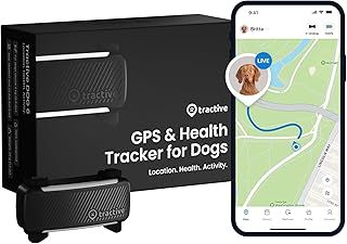 Tractive GPS Dog Tracker | 2025 Edition | Market leader | Real-time location tracking | Escape Alerts | Activity Monitoring | Health Alerts | Bark Monitoring (Black)