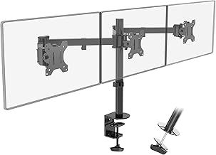 PUTORSEN Desktop PC Monitor Stand for 3 LCD LED Screens 13"-27" – Clamp Equiped, Max Load 7 kg per Monitor