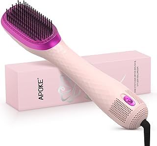 3 in 1 Hair Dryer Brush Professional 1200W Powerful Ceramic Tourmaline 3 Heat/2 Speed Settings One Step Hair Dryer and Styler (Pink)