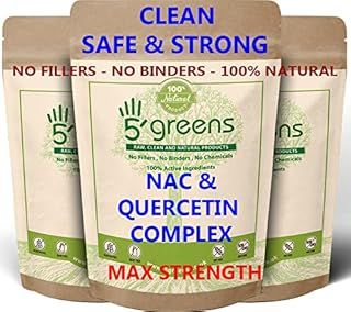 NAC N-Acetyl-Cysteine & Quercetin VIT C Complex 1600mg High Strength Per Serving – 120 Vegan Friendly Capsules-, No Fillers or Binders Nac Quercetin VIT C Complex