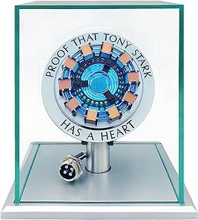 Arc Reactor MK1-1:1 Scale, DIY USB, LED Light, Vibration Sensor, No Assembly, Display Case Included Toy