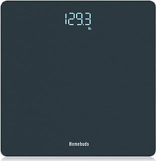 Homebuds Digital Scales for Body Weight, High Precision Assured by Weighing Scales Professional Factory SINCE 2001, LED Display and Step-On, 3*AAA Batteries Included, 400lb/180kg, Blue