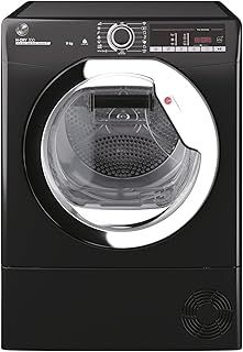 Hoover H-DRY 300 HLE H9A2TCEB-80 9Kg Heatpump Tumble Dryer, Sensor Dry, Max energy saving, WIFI Connectivity, Black with Chrome Door
