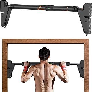 Sportneer Pull Up Bar: Adjustable Width Locking Mechanism Chin up Bar without Screws - Strength Training Pull-up Bar for Doorway with Non-slip Comfort for Home Gym Upper Body Workout