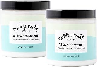 Tubby Todd All Over Ointment for Babies, Multi-Purpose Baby Eczema Cream for Sensitive Skin, Dry Skin, Rash, Irritation - 2 Pack Bundle - 8 Oz - Fragrance-Free