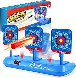 Toys for 3-12 Year Old Boy, Digital Target for Nerf Guns Gifts for 3-10 Year Olds Girls ​Boys Toys Age 3-9 Year Old Boy Presents Outdoor Games for Kids Garden Toys Easter Gifts for Kids