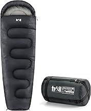 Trail Mummy Sleeping Bag For Adults, Single 3 Season Spring Autumn Winter, 300gsm, Outdoor Camping, Internal Pockets, Lightweight Compression Bag