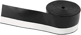 Rubber Weatherproof, 5M 45mm Self-Adhesive Door Window Door Garage Entrance Prevention Sealing Strip Er for Home Wind Insect Dust (Black)