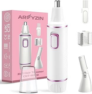 Painless Nose Hair Trimmer for Women 2025 Upgrade NoseTrimmer Ladies Nose Hair Trimmer Dual Edge Blades,Battery(Included)-Operated with IPX7 Waterproof for Easy Cleansing