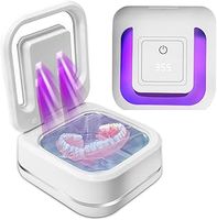 Ultrasonic Retainer Cleaner 40-44kHz,180ML Portable Jewelry Cleaner, Professional Retainer Cleaner Machine for Denture, Mouth Guard, Aligner