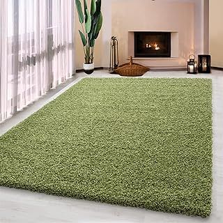 UETIAN Luxurious Shaggy Rugs Soft Extra Thick Area Rugs Heavy 5cm Dense Pile for Living Room Bedroom Hallway (Green, 160 x 230cm)
