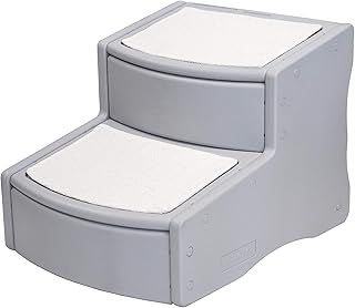 Pet Gear Easy Step II Pet Stairs, 2 Step for Cats/Dogs up to 150-pounds, Portable, Removable Washable Carpet Tread, No Tools Required