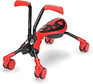 Scramblebug 4-Wheel Balance Bike For 1-3 Year Old Kids, Fold and Go, Beetle, Foot-to-Floor Ride-On That Develops Your Toddler’s Balance and Motor Skills, 360 Wheels for No Surface Scratches