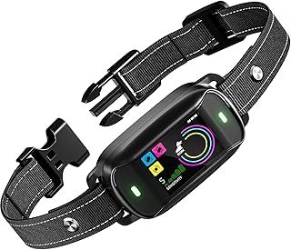 Anti Bark Collars for Dogs, Rechargeable Smart Dog Barking Collar with Vibration Beeping Modes, IP67 Waterproof 5 Sensitivity Levels Dog Training Collar for Small Medium Large Dogs