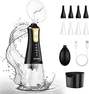 EnjoyNest Ear Wax Removal, Electric Ear Cleaner, Easy Safe & Effective Ear Cleaning Tool Kit with 4 Pressure Modes & DIY, Rechargeable Ear Syringes for Adults Kid Home Use