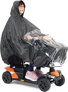 Staveley Standard Size Mobility Scooter Cape | Unisex Waterproof Rain Poncho Cover for Electric Scooters and Wheelchair | Perfect for Boot Scooters