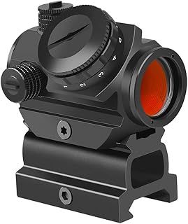 RDS-22 2MOA Red Dot Sight Compact Red Dot Scope with 0.83inch Riser Mount Absolute Co-Witness with Iron Sight