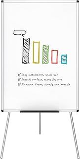 VIZ-PRO Light Melamine Tripod Whiteboard/Flipchart Easel, 90 x 60 cm