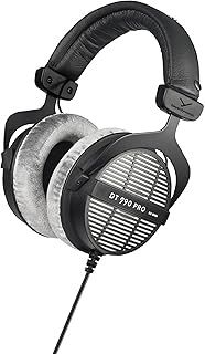 beyerdynamic DT 990 PRO Over-Ear Studio Monitor Headphones - Open-Back Stereo Construction, Wired (80 Ohm, Grey)