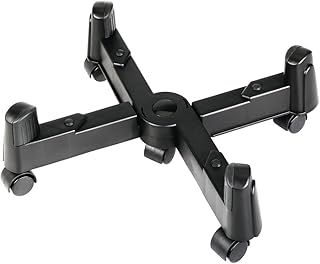 Hama PC Stand with Casters | For Standard PC Towers up to 25.5 cm Wide | X Shape with 5 Wheels | Black