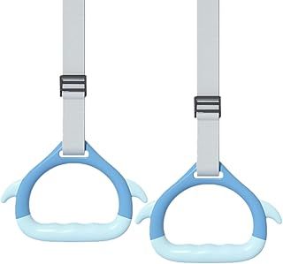 Gymnastics Rings for Kids, Childrens Home Fitness Training Equipment Gymnastic Rings with Adjustable Buckle,Pull up Rings Athletic Fitness | Home Workout Muscle Training Equipment