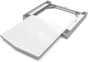 Meliconi, Torre Quick, Washer Dryer Stacking Kit, Made with 30% Recycled Plastic, Universal, Safe, Durable, Pre-assembled, Space Saving Pull-Out Shelf, Made in Italy