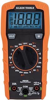 Klein Tools MM325 Multimeter, Digital Manual-Ranging 600V AC/DC Voltage Tester, Tests Batteries, Current, Resistance, Diodes, and Continuity,Black