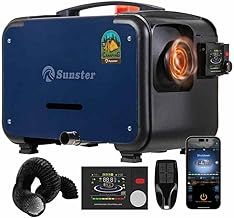 Upgrade 12V 24V 8KW Diesel Air Heater with Bluetooth APP Control night heater diesel All-in-One with Remote Control &LCD Monitor for Car Trucks Boat Bus RV and Trailer campervan tent