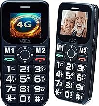 VOCA Big Button 4G Phone for Seniors Elderly | Unlocked 4G LTE | Amplified Volume | SOS | Speed Dial | Big Display Number | Long Lasting | V141 (Black)