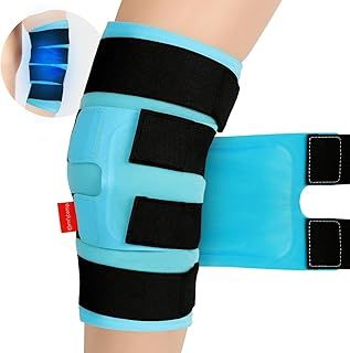 Comfytemp 24" XXXL Knee Ice Pack Wrap Around Entire Knee, Large Ice Pack for Knee Pain Relief, Reusable Hot Cold Gel Pack for Sports Injuries, Cold Compress for Knee Replacement Surgery, Swelling, ACL