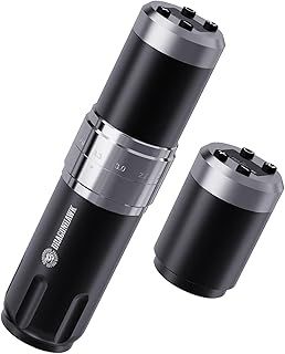 Dragonhawk Wireless Rotary Tattoo Pen Machine Tattoo Motor Gun with 2 pcs 1500mAh Batteries, Adjustable Stroke Length 2.4mm-4.2mm (7 Settings), for Tattoo Artists