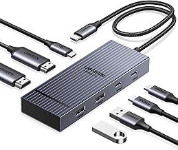 UGREEN Revodok Pro USB C Docking Station 10Gbps, 7-in-1 Docking Station Dual Monitor, Dual 4K@60Hz HDMI Display, 10Gbps USB-C and USB-A Data Ports, 100W PD, USB C Hub for HP Laptops, Thinkpad and More