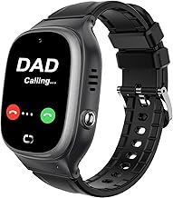 Kids Smart Watch LBS Tracker,Waterproof Smartwatches for Children Kids with Call Camera SOS Anti-Lost Math Game Touch Screen Game Alarm for Boys and Girls (Black)
