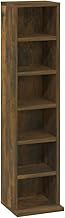 vidaXL CD Cabinet Living Room Display Rack Shelving Unit Bookshelf CD Storage Unit Cupboard Furniture Display Cabinet Smoked Oak Engineered Wood