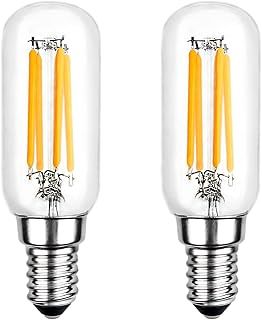 E14 Cooker Hood Light Bulbs Cool White 6000K, 400LM, 230V, T25 LED 4W Replacement for E14 Tubular Bulb 40W 28W, Small Screw Extractor Fan Bulbs, SES Retro Filament LED, Not Dimmable, Pack of 2