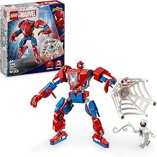 LEGO Marvel Spider-Man Mech vs. Anti-Venom - Super Hero Figure Building Toy with 2 Minifigures for Imaginative Role Play - Gift for 6 Plus Year Old Boys and Girls 76308