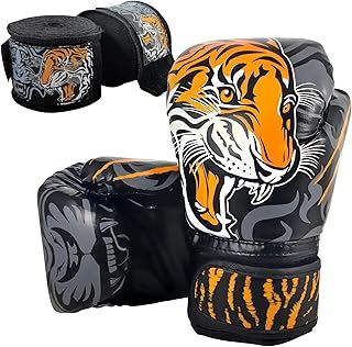 Boxing Gloves for Kids with Handwraps, Kids Boxing Gloves for 3-8 Years Girls and Boys, Kids Boxing Set, Training Boxing Gloves, Punching Gloves