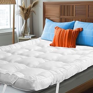 SleepCare Thick Mattress Topper Single Bed, Premium Quality Breathable Single Mattress Topper, Quilted and Fluffy Single Bed Mattress Toppers with Elasticated Straps