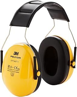 3M Peltor Optime I, H510AC1, Ear Muffs Headband, Lightweight Ear defenders, Hearing Protection reduces noise level by up to 27dB, Pack of 1,Yellow