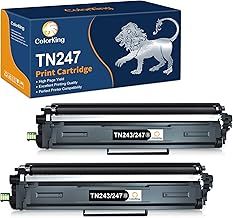 TN247 Black Compatible Brother TN-243CMYK Toner TN-243BK TN247 Toner Cartridges Brother DCP-L3550CDW Toner Black DCP-L3510CDW HL-L3230CDW HL-L3210CW MFC-L3710CW MFC-L3750CDW (2 Black)